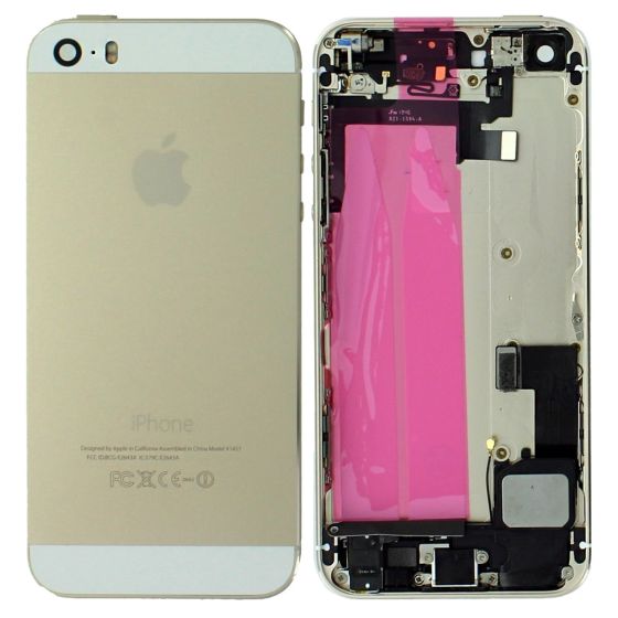 Apple iPhone 5S A1457 Rear Housing Case Chassis + Small Parts Components Gold