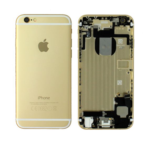 Apple iPhone 6 Rear Housing Case Chassis + Small Parts & Components Gold