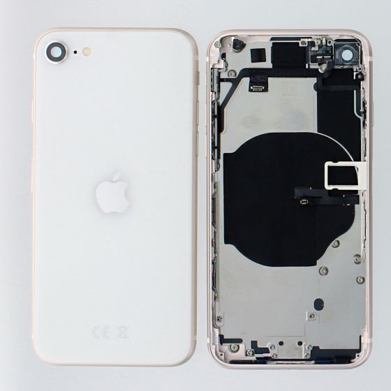 Apple iPhone SE 3 2022 A2783 Rear Housing Case Chassis + Replacement Parts White