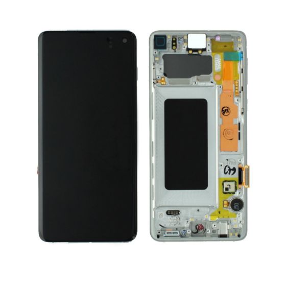 Samsung SM-G973 Galaxy S10 LCD Display / Screen + Touch - Prism White GH82-18850B