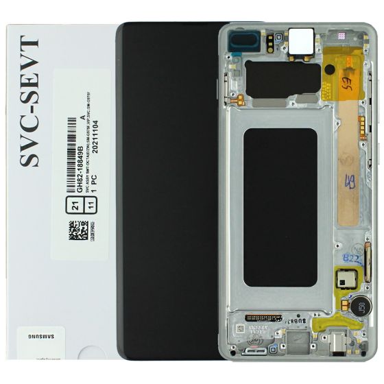 Samsung S10 Plus G975 LCD & Touch Screen - Prism White GH82-18849B