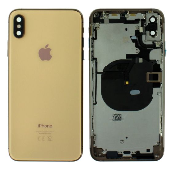 Apple iPhone XS Max Rear Housing Case Chassis + Replacement Components Gold