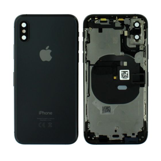 Apple iPhone XS Rear Housing Case Chassis + Replacement Components Space Grey